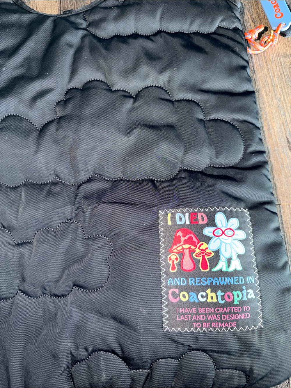 Coachtopia Black Quilted Cloud Tote Bag - Picture 6 of 7